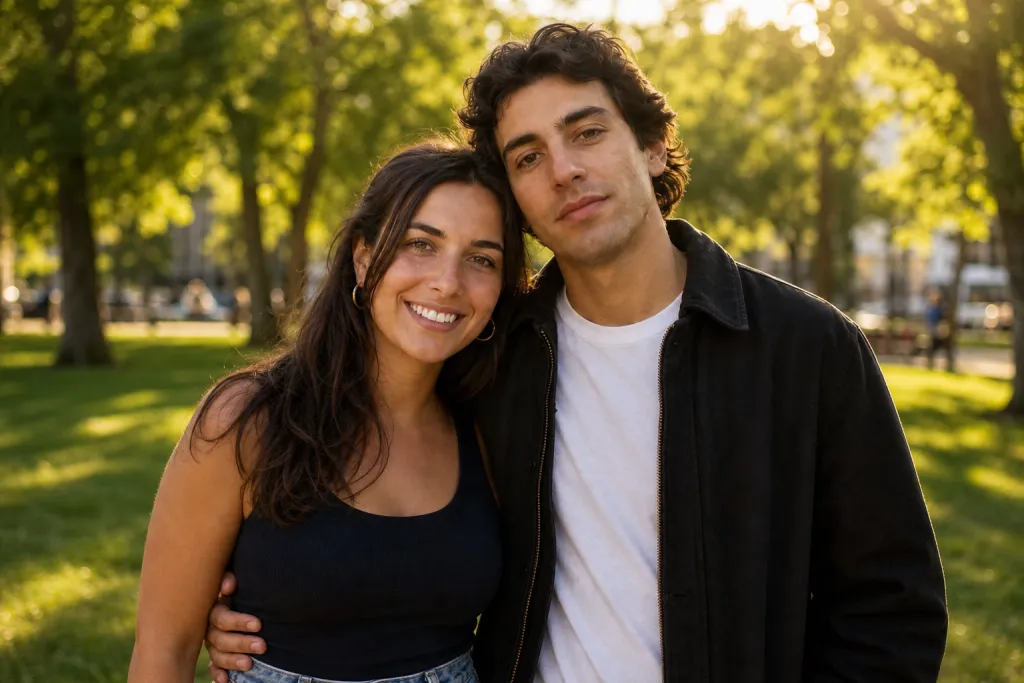 AI-combined couple photo of the two people together